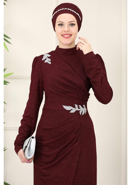 Masal Tesettür Abiye Bordo fiyatları