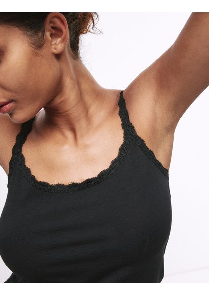 3'lü Pamuklu Dantel Kenarlı Atlet fiyatları