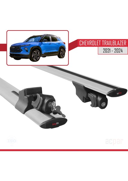 Chevrolet Trailblazer 2021-2024 Arası ile Uyumlu Hook Model Ara Atkı Tavan Barı Gri 2 Adet indirimleri