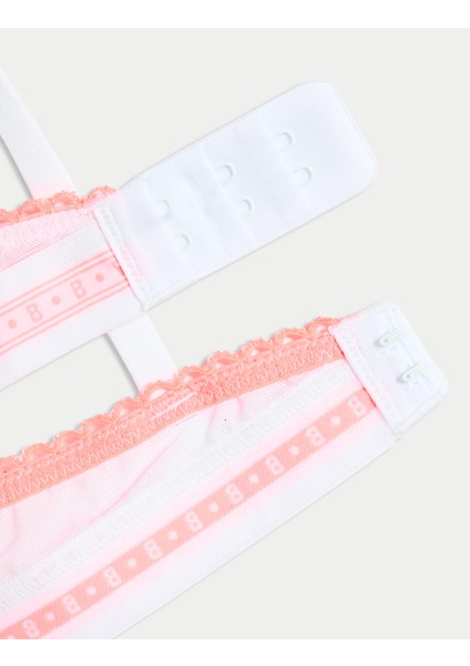 Nakışlı Balenli Derin Dekolteli Sütyen