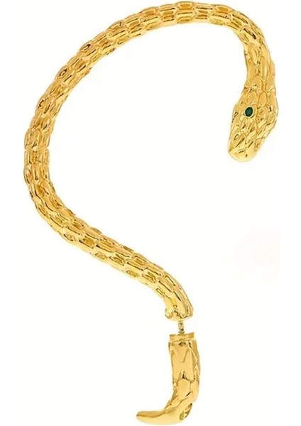 Medusa - Gold Yılan Kulak Üstü Silver Gümüş Renk Küpe (Sağ Kulak Içindir) fiyatları