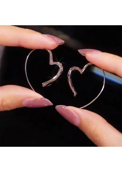 Heart- Kalp Şeklinde Gold/silver Küpe modelleri