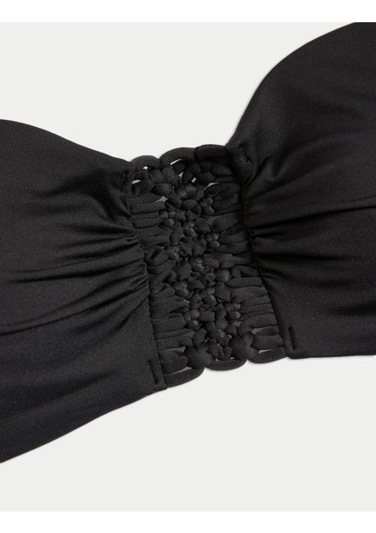 Makrome Detaylı Dolgulu Bikini Üstü