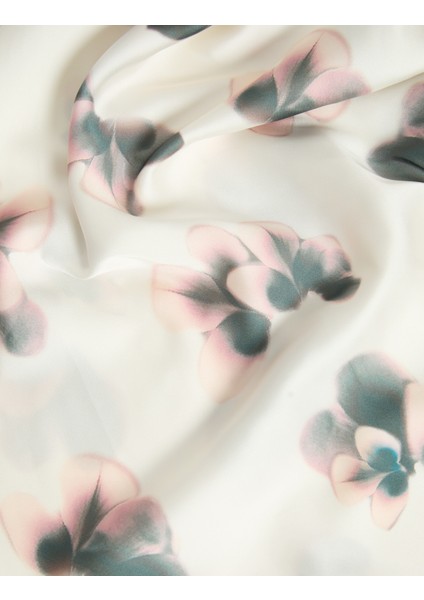 Rosie Çiçek Desenli Uzun Saten Gecelik indirimleri