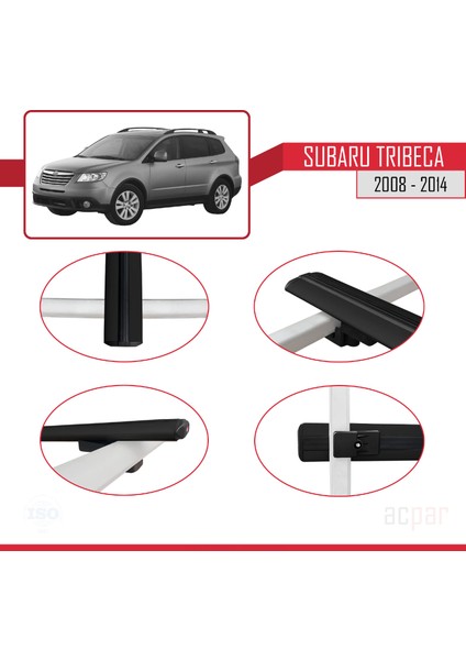 Subaru Tribeca 2008-2014 Arası ile Uyumlu Basıc Model Ara Atkı Tavan Barı Siyah 2 Adet fırsatları