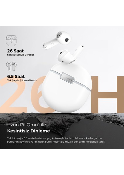 Air 4 TWS Bluetooth 5.3 Kablosuz Kulaklık - Hibrit ANC - Snapdragon Sound (Resmi Distribütör Garantili)