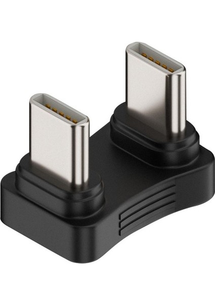 Type C To Type C Erkek Erkek 180 Derece Dirsek Çevirici Dönüştürücü Adaptör