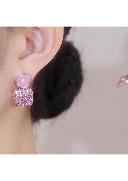 Blossom - Mor Zirkon Taşlı Şık Tasarım Küpe modelleri