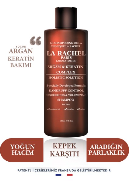 Extra Hacim Etkili Yoğunlaştırılmış Argan ve Keratin Kompleksi. Tuzsuz Özel Formül 250 ml