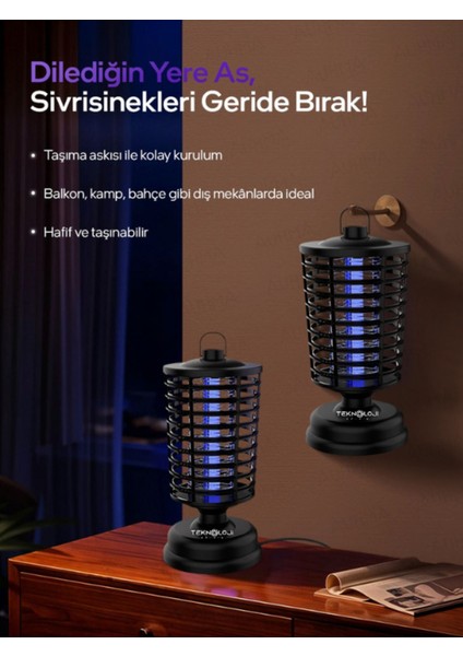Elektrikli Sinek Öldürücü Uv Işık Tuzaklı Sessiz Çalışma Askı Aparatlı 600-800V 7mm Emniyet Izgara fırsatları