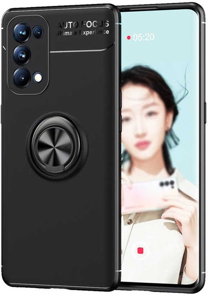 Oppo Reno 5 Pro 5g Kılıf Mbtm Ravel Silikon Kapak-Siyah