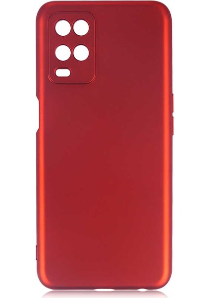 Oppo A54 4g Kılıf Mbtm Premier Silikon Kapak-Kırmızı