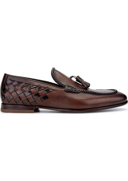 Erkek Hakiki Deri Taba Klasik Ayakkabı 342 9170 Erk Ayk Y25 Taba Crust