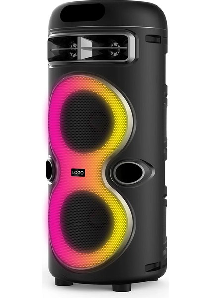 Mbtm GD-2402 Dijital LED Göstergeli Fm Radyolu Mikrofonlu Rgb Tws Çift 4 Inç Stereo Bass Kablosuz Ka indirimleri