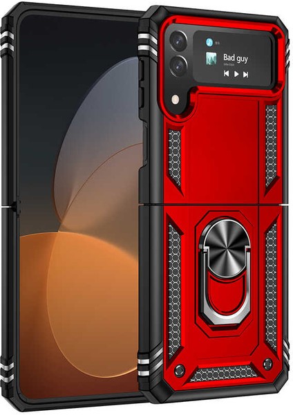 Galaxy Z Flip 4 Kılıf Mbtm Vega Kapak-Siyah modelleri