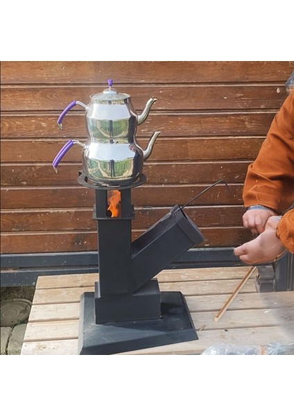 Taşınabilir Kamp Sobası, Odun, Kömür, Pelet Ile Yanabilen Soba