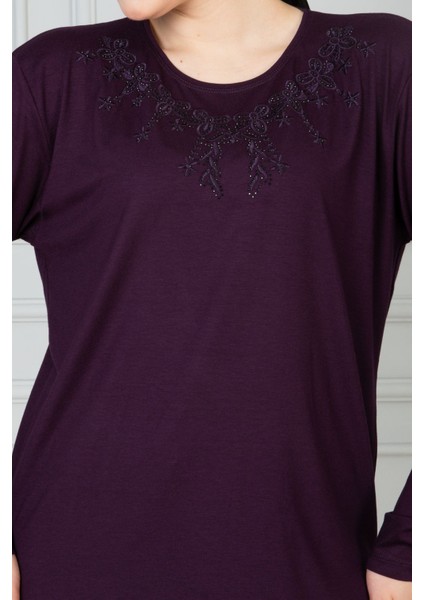 Kadın Mor Anne Penye Bluz Anneler Günü