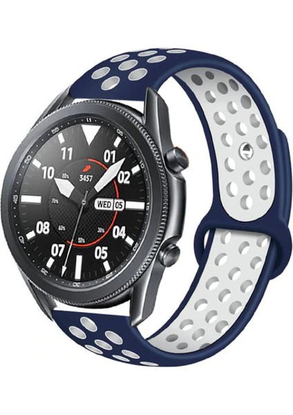 Xiaomi Amazfit Pace Krd-02 Uyumlu Kordon Mbtm - Mavi-Beyaz