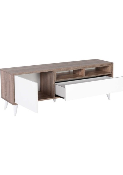 Adore Retro Wide Kapaklı Çekmeceli Tv Sehpası TVR-511-LB-1