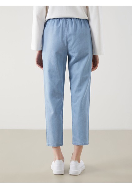 Yeni Sezon Beli Lastikli Carrot Fit Kadin Jean Pantolon - S5H747Z8 fırsatları