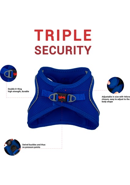 Air-mesh Harness Köpek Göğüs Tasması Lacivert