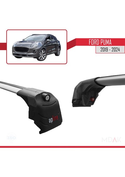 Ford Puma 2019-2024 Arası ile Uyumlu Ara Atkı Ace-2 Ara Atkı Tavan Barı Gri 2 Adet modelleri