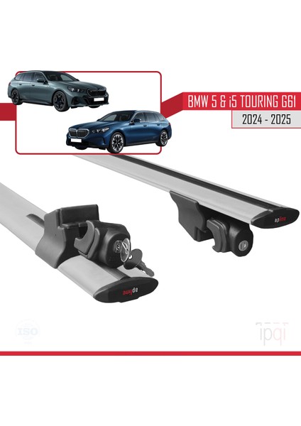 Bmw 5 Series / I5 G61 Touring 2024-2025 Arası ile Uyumlu Hook Model Ara Atkı Tavan Barı Gri 2 Adet indirimleri
