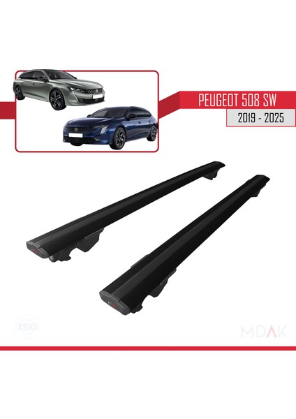 Peugeot 508 Sw 2019-2025 Arası ile Uyumlu Hook Model Ara Atkı Tavan Barı Siyah 2 Adet fırsatları