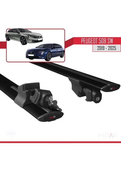 Peugeot 508 Sw 2019-2025 Arası ile Uyumlu Hook Model Ara Atkı Tavan Barı Siyah 2 Adet indirimleri