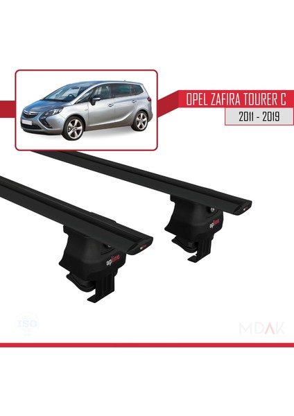 Opel Zafira Tourer C 2011-2019 Arası ile Uyumlu Ace-4 Ara Atkı Tavan Barı Siyah 2 Adet modelleri