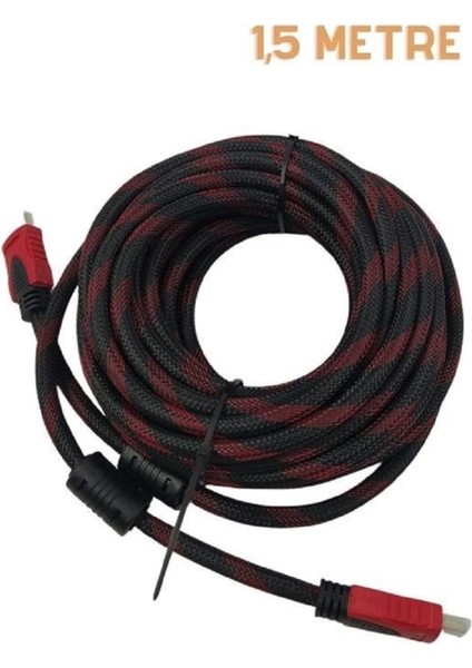 1,5 Metre HDMI Kablosu Hdtv Bilgisayar Uydu Görüntü Ses Full Hd Sargılı Görüntü Aktarma Kablosu fiyatları
