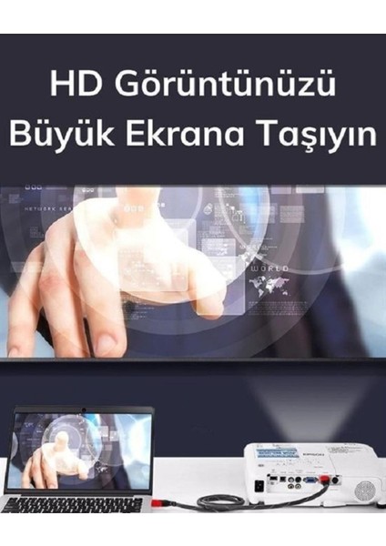 1,5 Metre HDMI Kablosu Hdtv Bilgisayar Uydu Görüntü Ses Full Hd Sargılı Görüntü Aktarma Kablosu