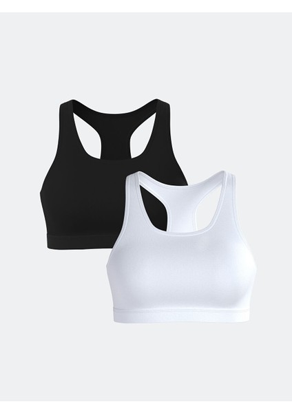 Yeni Sezon Balensiz Pedli Duz Bustiyer 2'li Paket - S50223Z8
