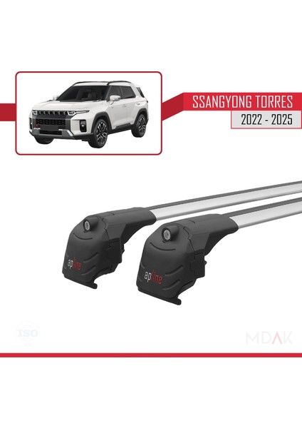 Ssangyong Torres 2022 ve Sonrası ile Uyumlu Ace-2 Ara Atkı Tavan Barı Gri 2 Adet modelleri