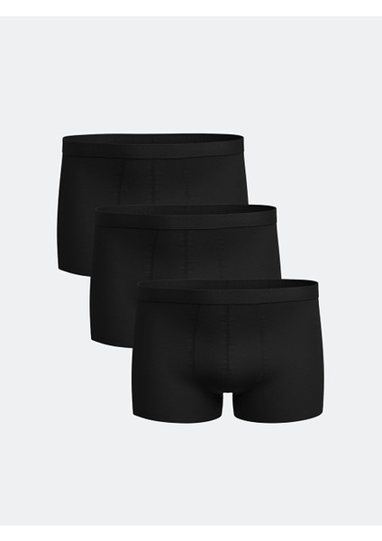 Yeni Sezon Rahat Kalip Pamuklu Esnek Erkek Boxer 3'lu - S50128Z8