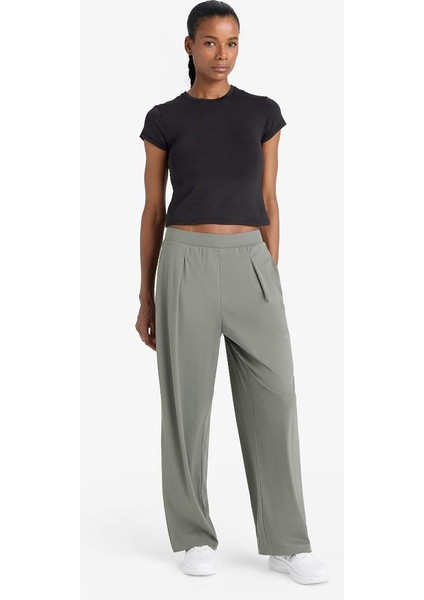 Yeni Sezon Defactofit Straight Fit Geniş Paça Standart Boy Sporcu Pantolon fırsatları