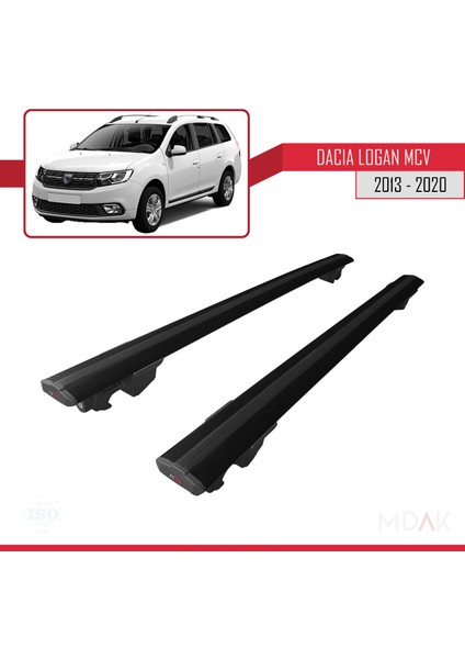 Dacia Logan 2 Mcv (K52) 2013-2020 Arası ile Uyumlu Hook Model Ara Atkı Tavan Barı Siyah 2 Adet fırsatları