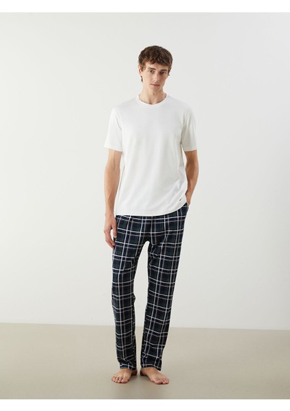 Yeni Sezon Standart Kalip Ekose Erkek Pijama Alt - S50017Z8