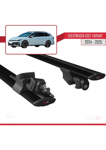 Volkswagen Golf Variant 2024-2025 Arası ile Uyumlu Hook Model Ara Atkı Tavan Barı Siyah 2 Adet indirimleri
