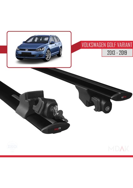 Volkswagen Golf 7 (5g) Variant 2013-2019 Arası ile Uyumlu Hook Model Ara Atkı Tavan Barı Siyah 2 Adet indirimleri