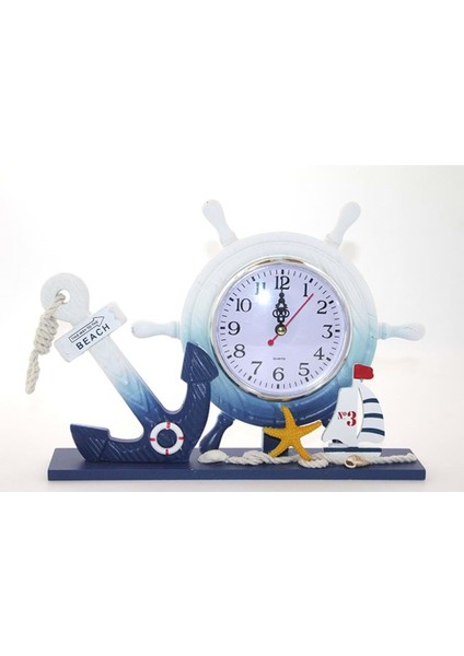 Ahşap Marin Dümenli Saat