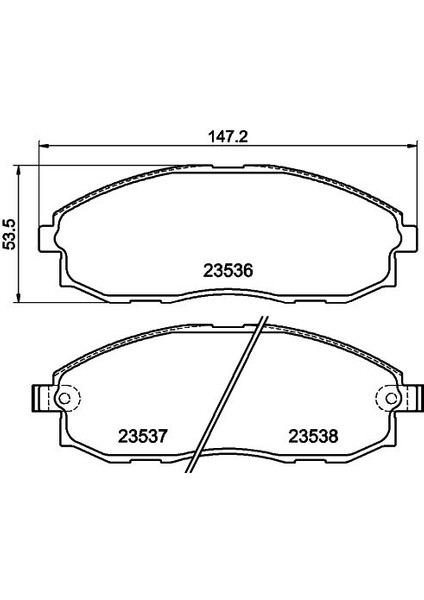 Ön Balata Fişsiz Hyundai H1 97-02-Starex 2.4-2.5 4x4 01-04