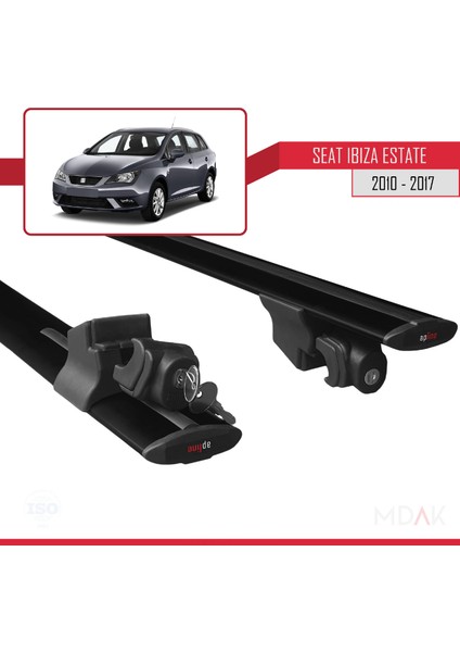 Seat Ibiza 4 (6j) St 2010-2017 Arası ile Uyumlu Hook Model Ara Atkı Tavan Barı Siyah 2 Adet indirimleri