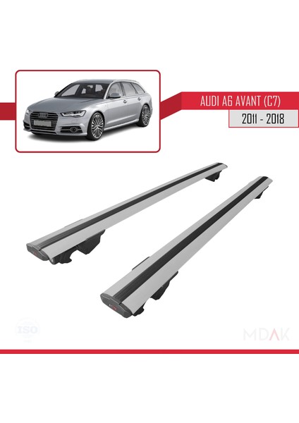 A6 (C7) Avant 2011-2018 Arası ile Uyumlu Hook Model Ara Atkı Tavan Barı Gri 2 Adet fırsatları