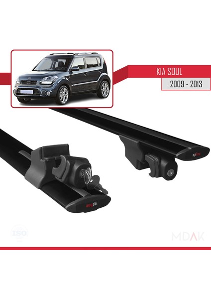 Kia Soul (Am) 2009-2013 Arası ile Uyumlu Hook Model Ara Atkı Tavan Barı Siyah 2 Adet indirimleri