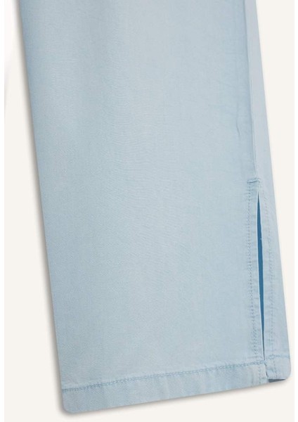 Yeni Sezon Pull On Culotte Yüksek Esnek Belli Tensel Yıkamalı Pantolon modelleri