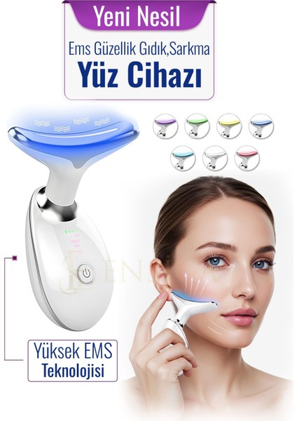 7 Modlu Yüz Için Kırmızı Işık Terapisi Giderici Ems Güzellik Gıdık, sarkma, yüz Cihazı