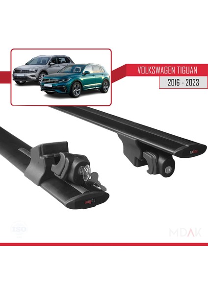 Volkswagen Tiguan 2 (Ad1) 2016-2023 Arası ile Uyumlu Hook Model Ara Atkı Tavan Barı Siyah 2 Adet indirimleri