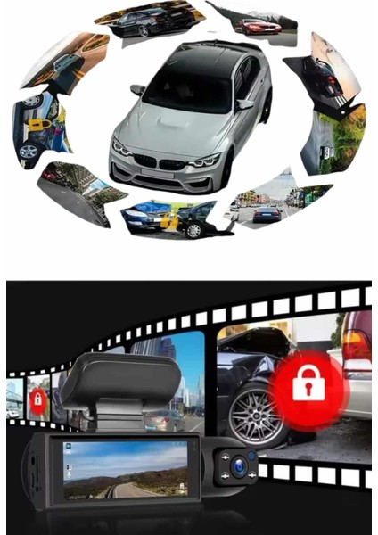 Hd 1080P Çift Kameralı Araç Içi Black Box Güvenlik Kamerası | Gece Görüşlü, Geri Görüş ve Yol Kayıt indirimleri
