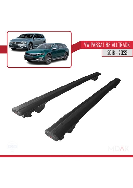 Volkswagen Passat B8 (3g) Alltrack 2016-2023 Arası ile Uyumlu Hook Model Ara Atkı Tavan Barı Siyah 2 Adet